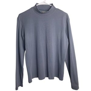 Patagonia Vintage Fall ‘02 Women’s Long Sleeve Mock Neck Top Blue Gray Size L
